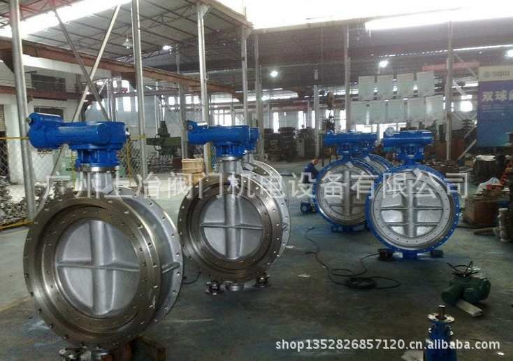 供应对夹式三偏心涡轮传动蝶阀/金属硬密封三偏心蝶阀蝶阀