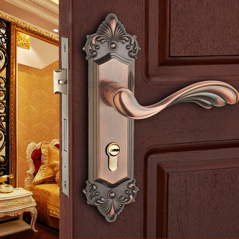 A639-59 Honggu European style Wooden door luxury European style Retro Kirsite Bedroom Door Interior door wholesale