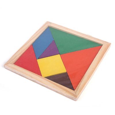 [Puzzle]colour wholesale wooden  Toys Brainpower development Early education Puzzle Toys Tangram Promotion Building blocks