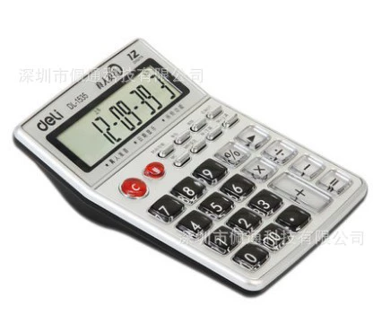 Deli Deli 1535 Голосовой калькулятор компьютерный стол шахтерский тип финансовый калькулятор