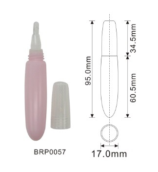 ABS AS 异形塑料单头 硅胶头 唇彩管  BRP0057