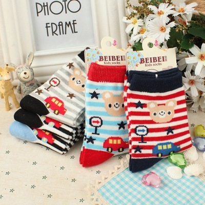 new pattern Cartoon Children&#39;s socks Combed Cotton socks Tongwa Autumn and winter Cartoon pattern Socks wholesale