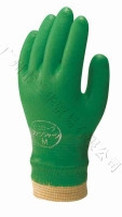 日本SHOWA 600 双绿色PVC全掌涂层手套 园林/建筑/工业作业