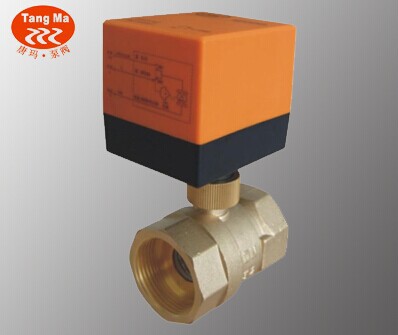供应WQ911F微型电动球阀，黄铜内螺纹电动阀，电动内螺纹球阀