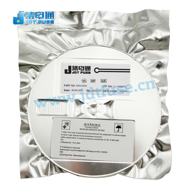 供应SMAJ60A  60V单向TVS瞬变抑制贴片二极管 TVS管贴片 生产厂家