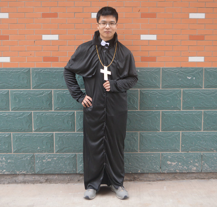 成人牧师袍教士服装 修士套装 神父服装 教父服装传教士服装订做-阿里巴巴