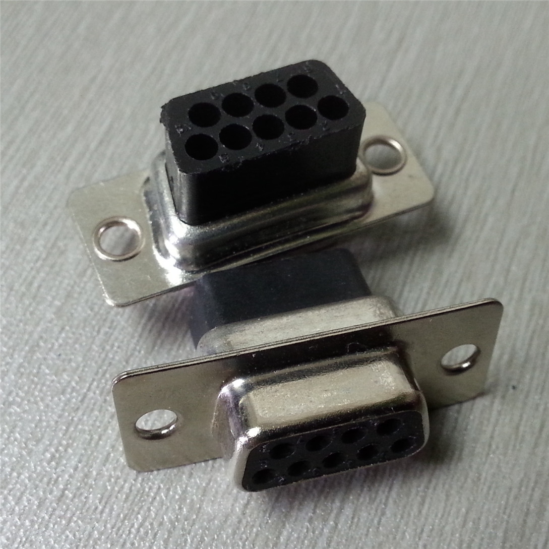 供应D-Sub 9PIN线缆包线型母头 DC9PIN母座外壳