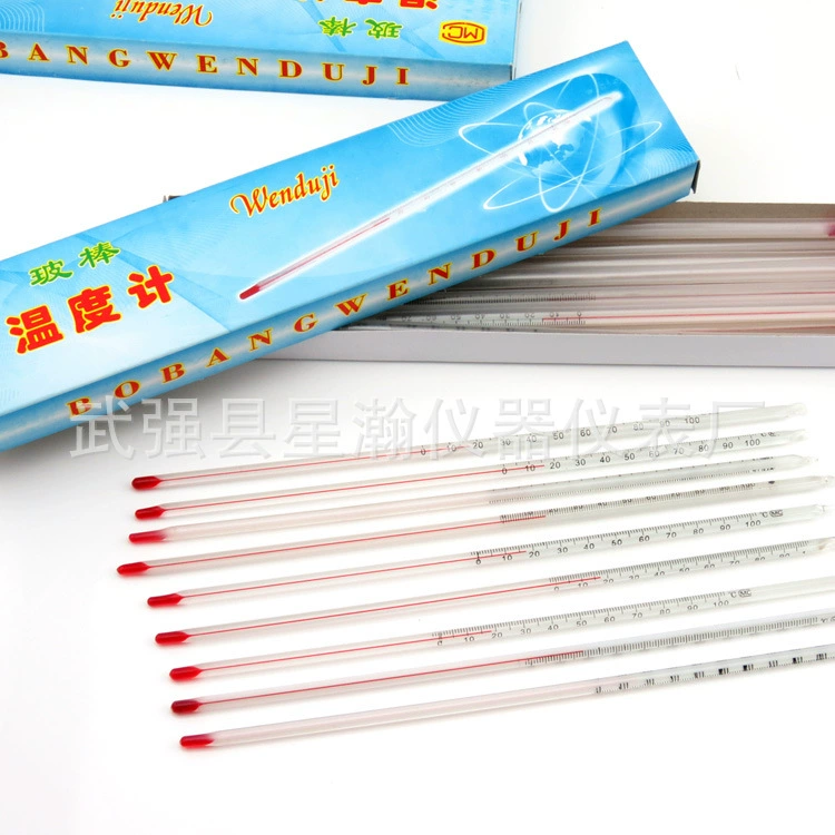 Термометра алкоголя термометра штанги Красной воды фабрики спецификации сразу стеклянного полные