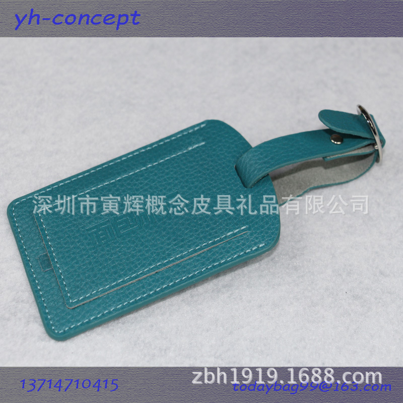 Leather goods manufacturer supply fashion leisure time genuine leather Luggage and luggage parts Leather luggage tag Custom processing