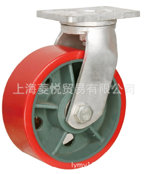 工厂直销优质重型浇钢轮 高载重聚氨酯脚轮 6寸重型脚轮