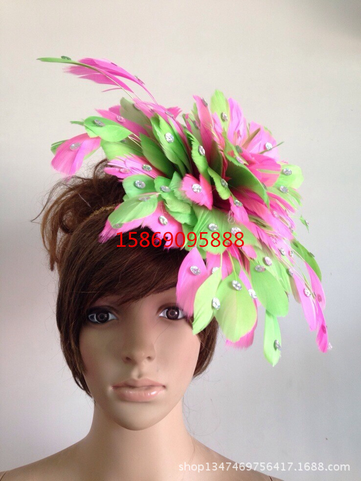 羽毛頭花頭飾