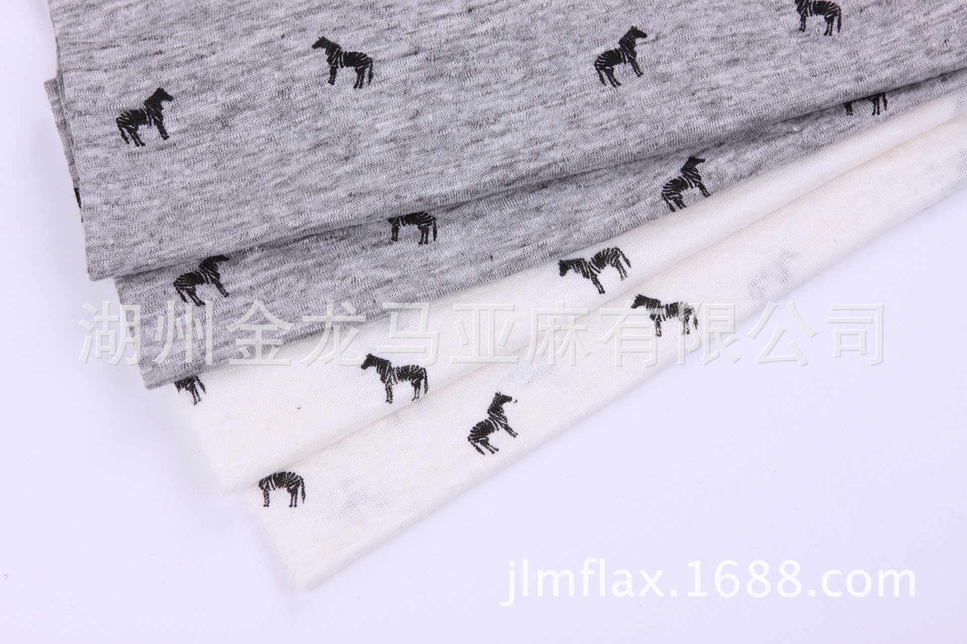 花色亚麻印花法国进口原料