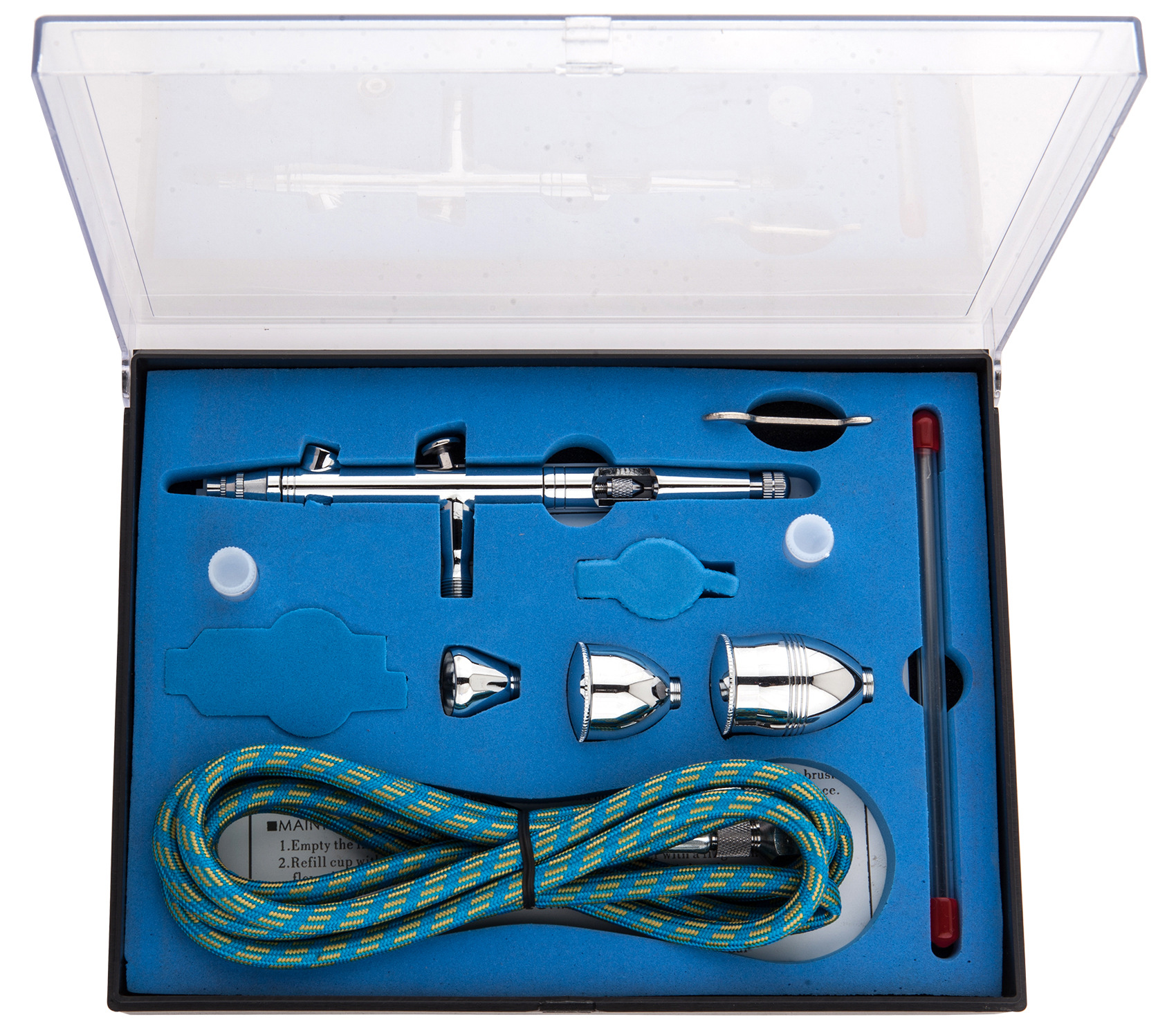 供应上壶2&5&13ml可拆卸金属杯插入式喷嘴设计双动喷笔TD-183k