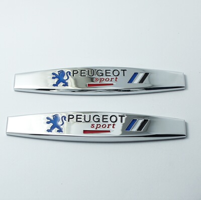 东风301法国标致车贴车标207307408508叶子板标贴3008金属标|ms