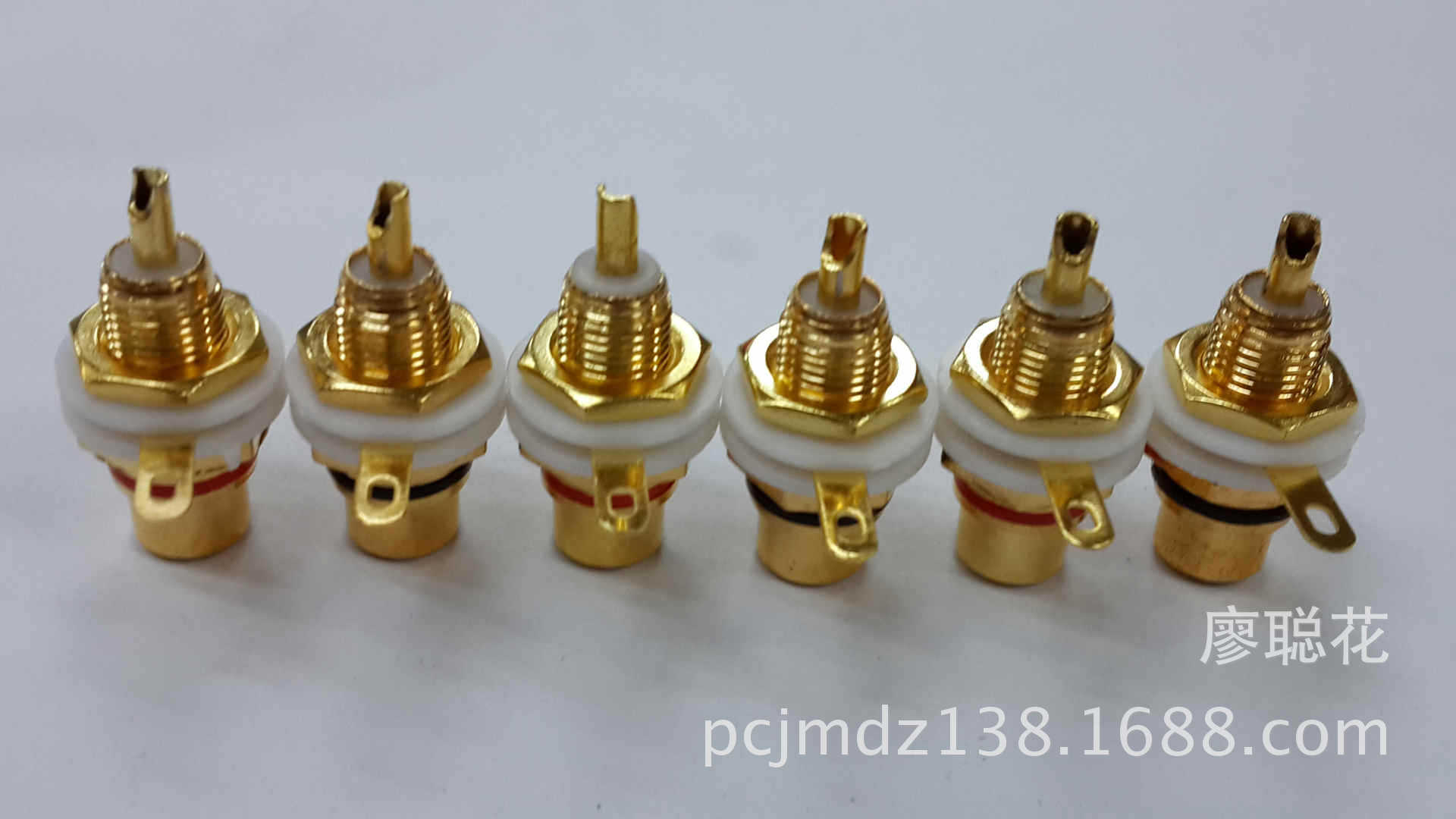 金属金镀金莲花母座/镀金RCA母座/RCA/视频母座