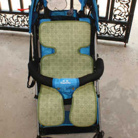 5点式婴儿推车凉席  婴儿车童车草席 伞车凉垫藤席 餐椅凉席批发
