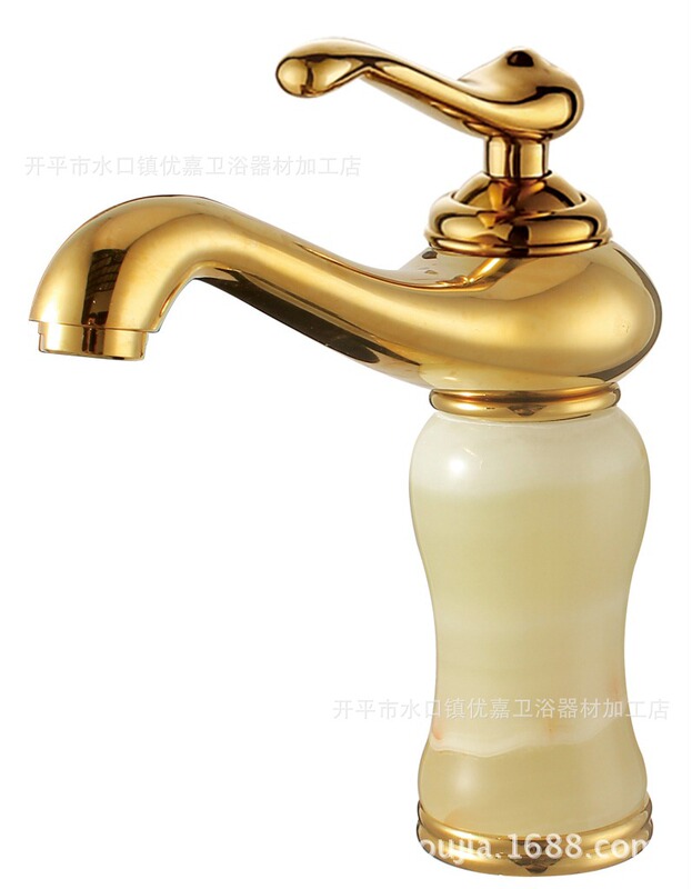 Kaiping Youjia bathroom green jade basin faucet antique counter basin bathroom cabinet faucet 3575
