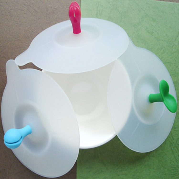 透明硅胶杯盖 防尘防漏多款颜色杯盖 橡胶树苗