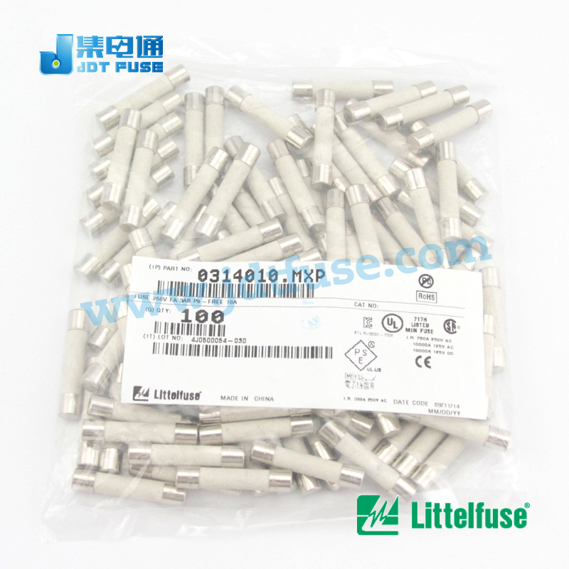 0314010.MXP 力特Littelfuse  陶瓷管保险丝6.3x32 原装 10A250v