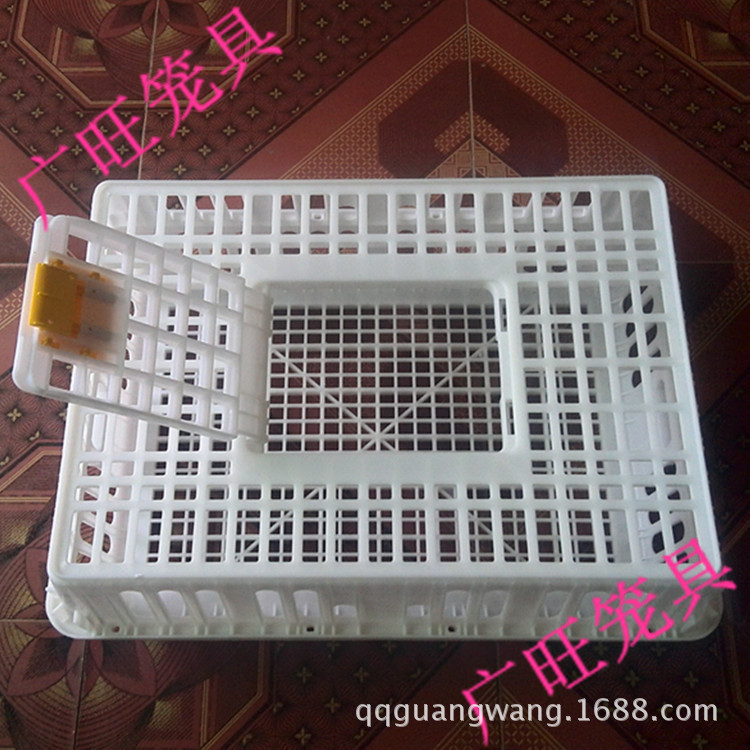 广旺丝网 塑料运输鸡笼 周转笼  白色塑料鸡笼 塑料鸽笼 抗摔耐磨