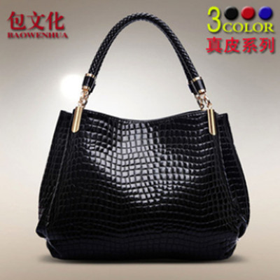 Female bag 2020 new pattern Europe and America Crocodile print Female bag portable One shoulder lady Bag