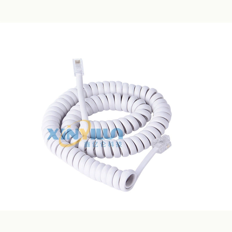 RJ9 телефонная трубка линия ручка линия Весна Линия Рогатка линия телефон Кривая 3 бежевый 4P4C