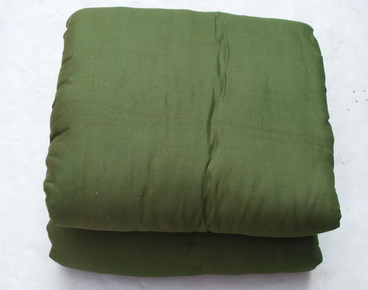 洪福劳保厂劳保棉被 军绿棉被 花被 保暖棉被 单人军褥子|ru