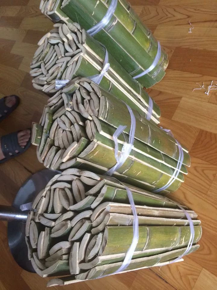 Large processing various specifications of green bamboo tablets decorate bamboo slices