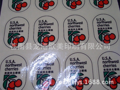 厂家直发精美铜版不干胶商标双胶不干胶标签印刷加工