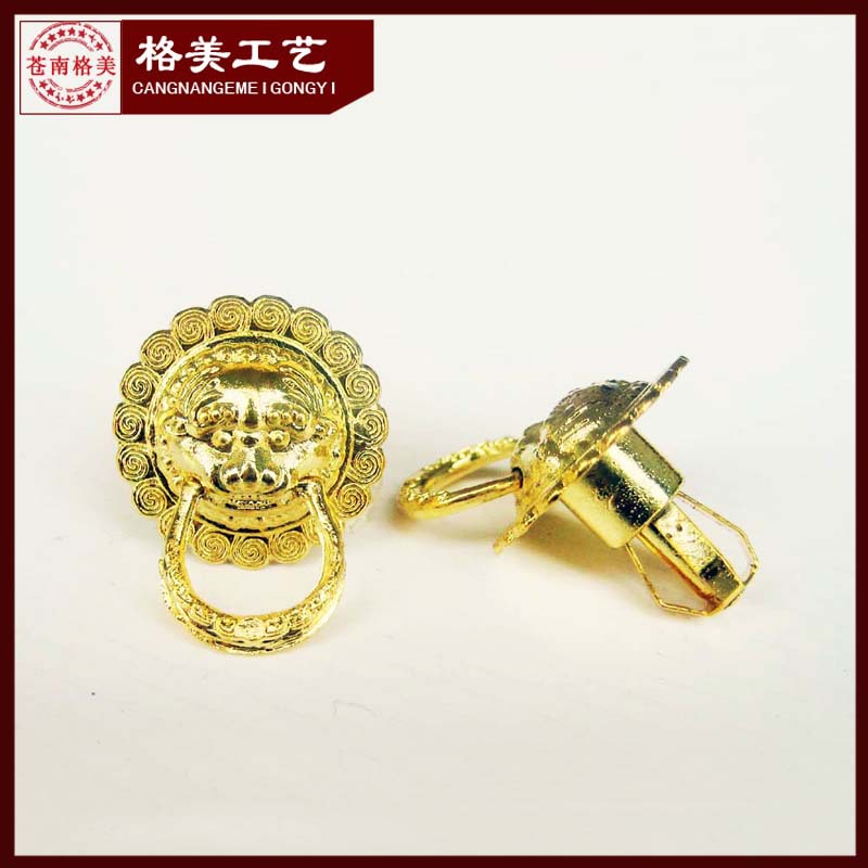 厂家批发锌合金狮子头锁扣 酒盒礼品盒包装制品五金配件锁扣