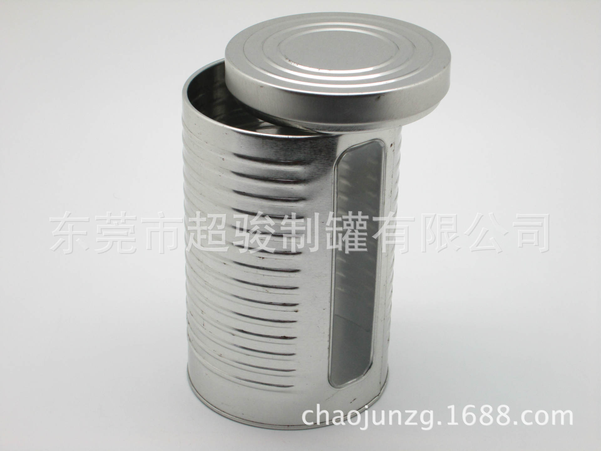 供应马口铁圆罐 螺旋纹圆罐 PTE开窗圆罐 茶叶罐