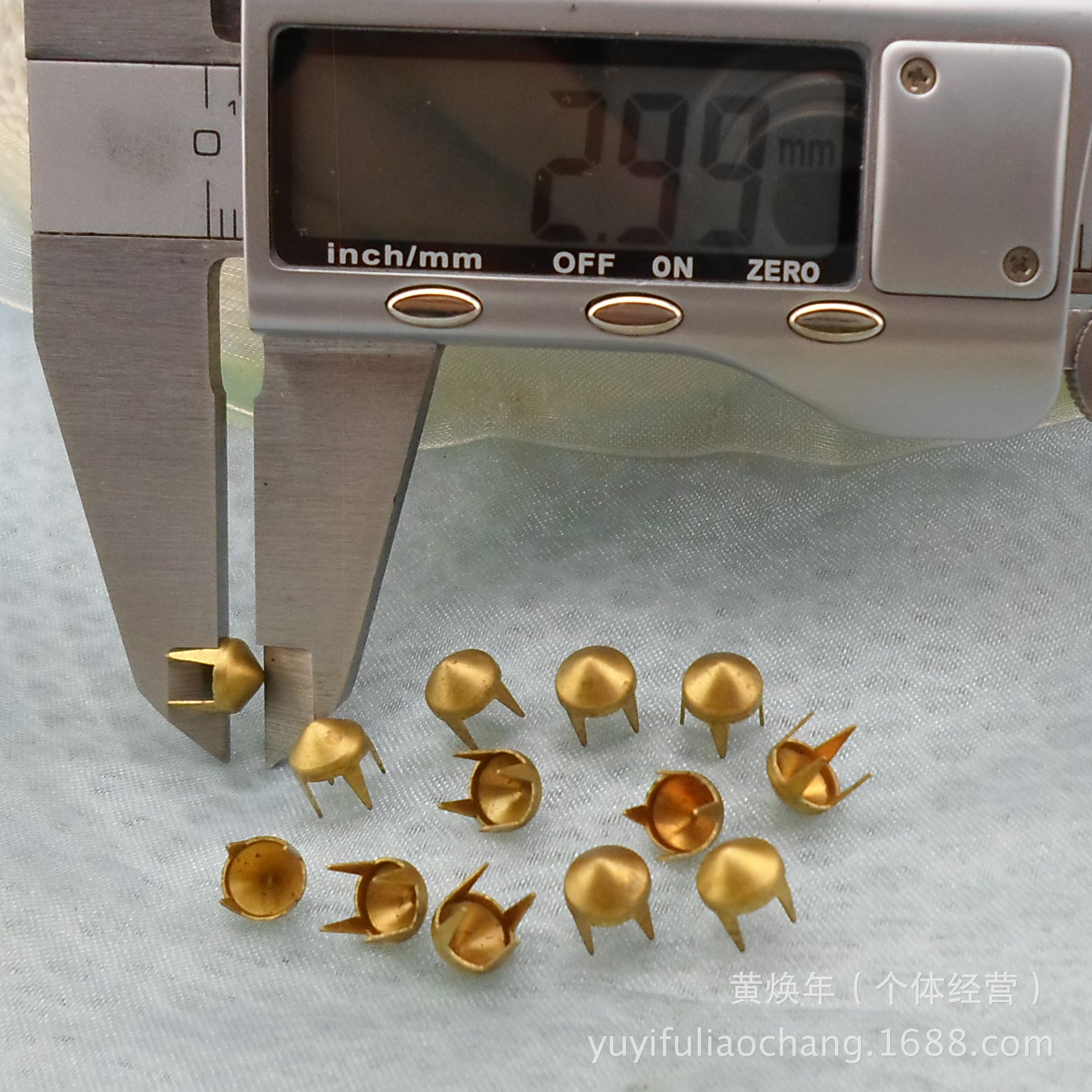 6mm×3MM高 圆锥铆钉 尖锥钉凌锥铆钉银色爪珠 尖头钉铜四爪钉-阿里巴巴