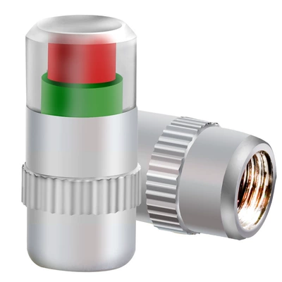 005 4-piece car tire pressure cap tire pressure monitoring valve cap metal tire pressure detection valve (Tire pressure monitoring system)