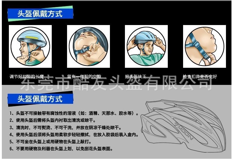 頭盔佩帶方式圖片