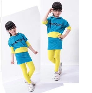 Set, spring sweatshirt with letters, for teenagers, 2 pieces
