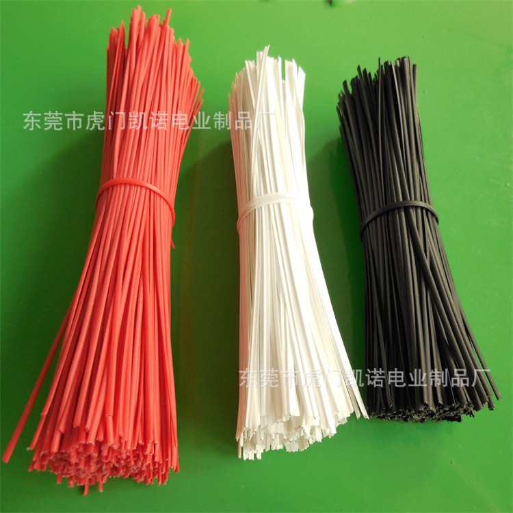 厂家直供PE环保椭圆扁绑扎线 包胶扎线带 铁扎丝