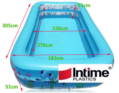 供应盈泰正品YT008海底世界二环长方水池家庭超大泳池305*183*51|ru