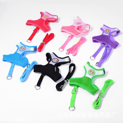 Pet supplies wholesale Pet harness and chest belt High-end dog harness type leash Small and medium dog rope