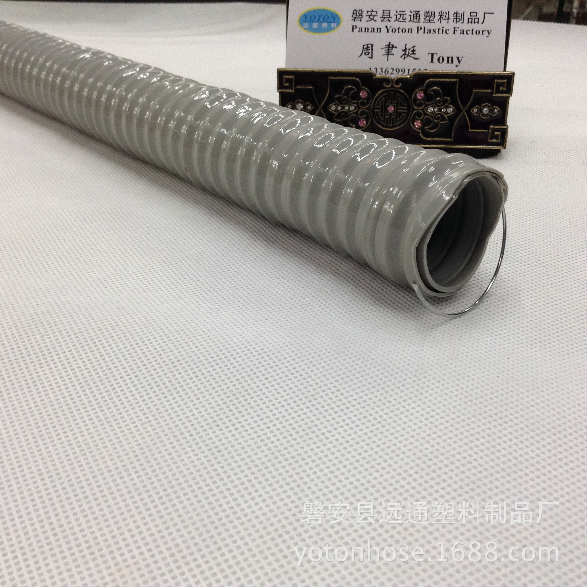 供应内径32mm 耐正负压 抗冲击灰色PVC钢丝缠绕管