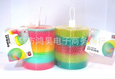 彩虹圈 厂家供应彩虹圈 彩虹塔 弹簧圈儿童创意益智玩具|ms