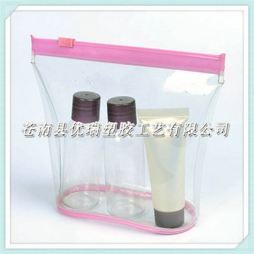 批量供应化妆品小样包装拉链袋 立体PVC材质促销拉链袋（价格