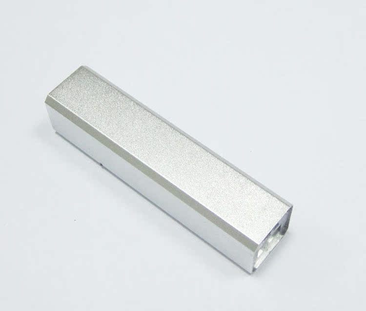 单节铝合金方柱移动电源 长方体方管无按键充电宝 可定制LOGO