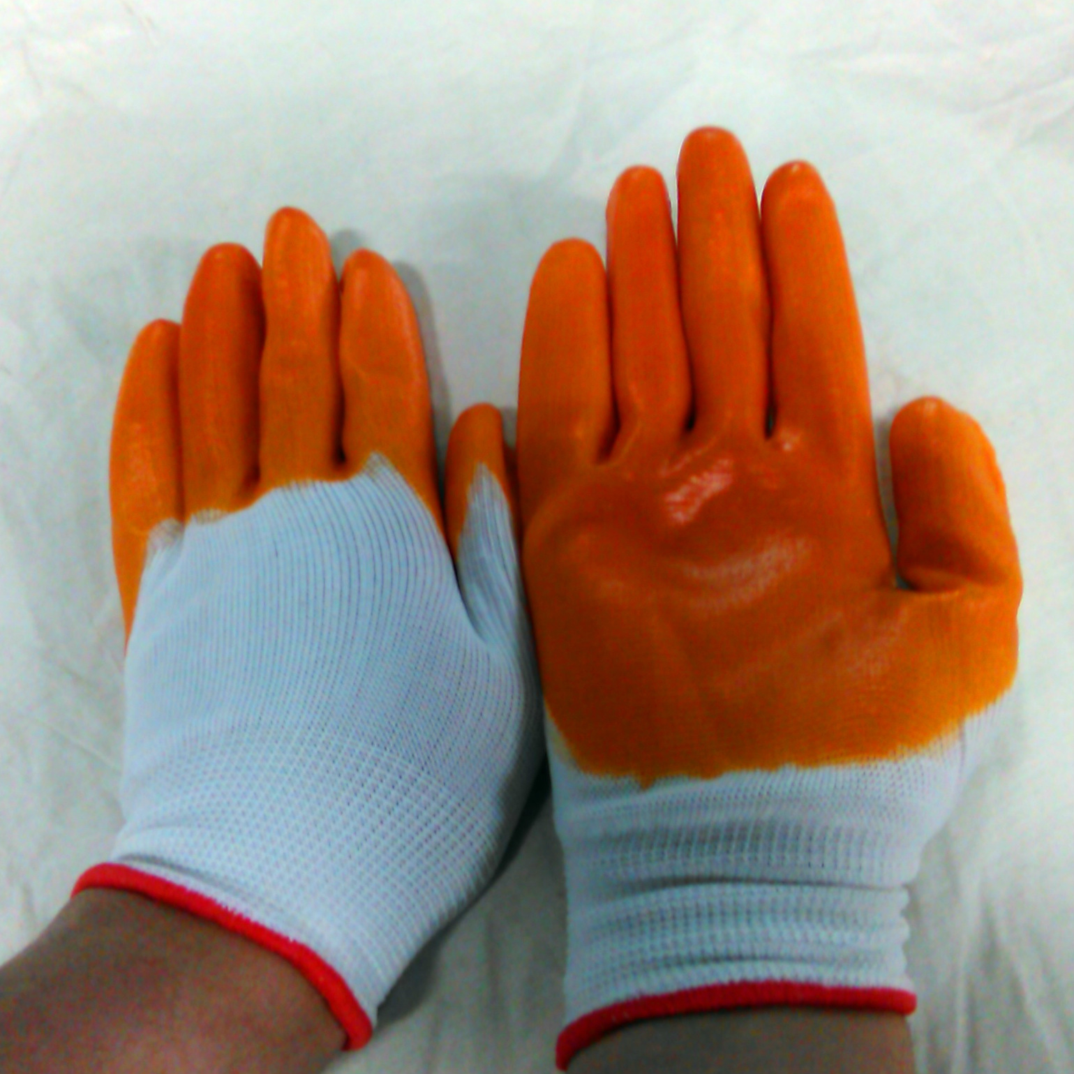 尼龙涂胶手套批发  海羽大半挂 防静电涂层手套|ru