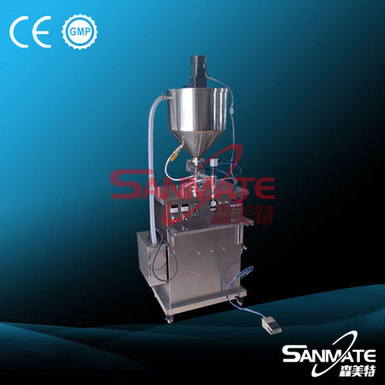 酱体灌装机带搅拌加热 带搅拌膏体灌装机 水循环式恒温膏液灌装机