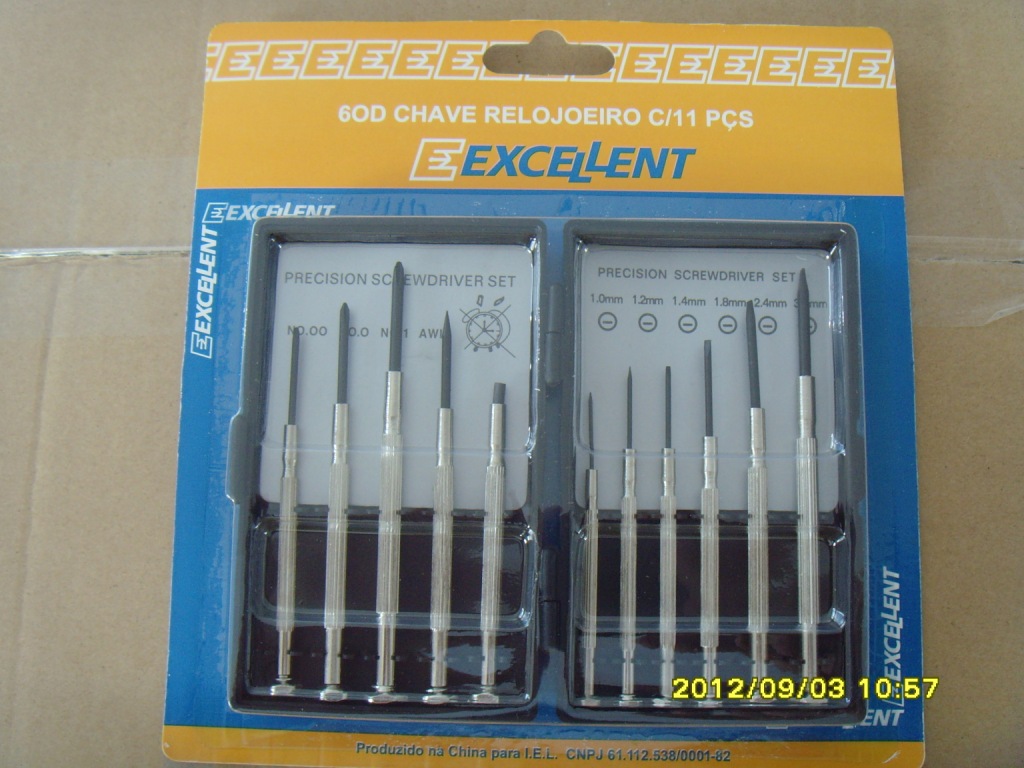 供应新款11PC钟表螺丝批组合套装