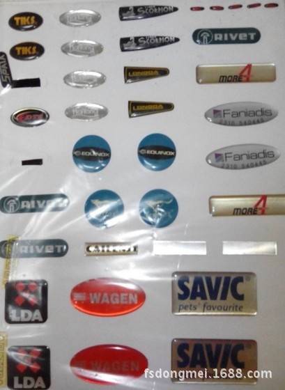 厂家供应水晶滴胶标牌 丝印铭牌 PVC商标 金属标牌