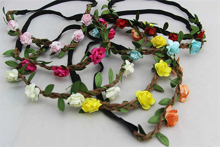 Hair accessory, beach headband for bride, Korean style, boho style, flowered