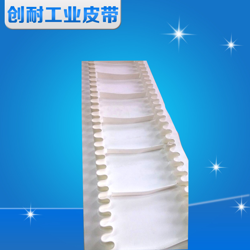 厂家直 销上货送料皮带装车输送机爬坡PVC刮板挡板传送带可定 制