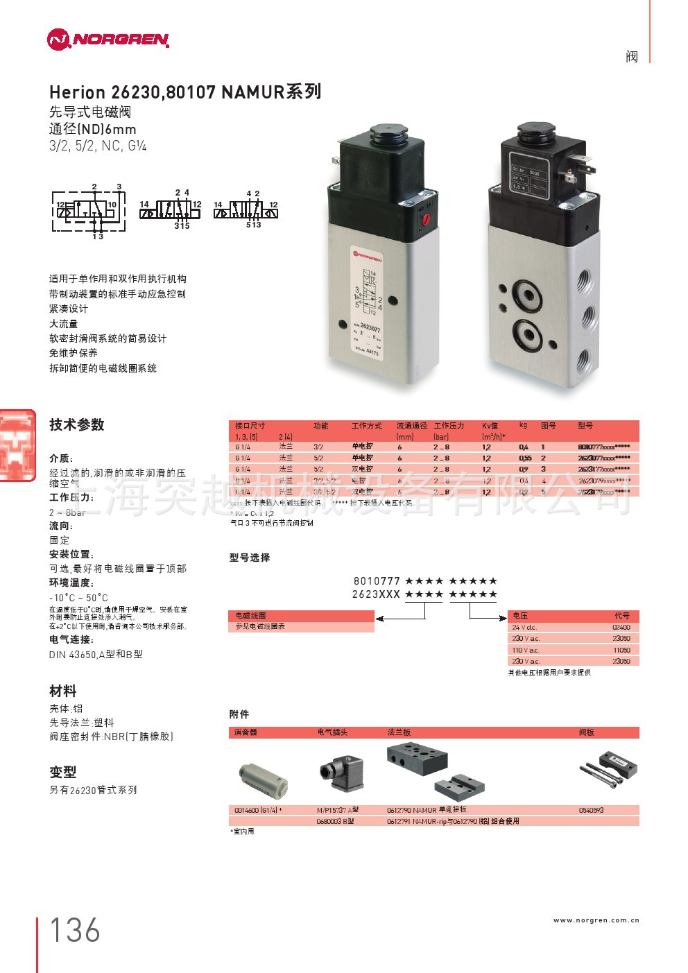 上海供应诺冠P72F2GCNNN 电磁阀正品保证