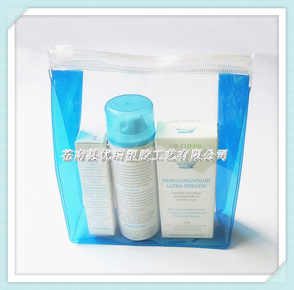 环保pvc化妆袋 14x4x15cm ,0.3mm厚度（0.